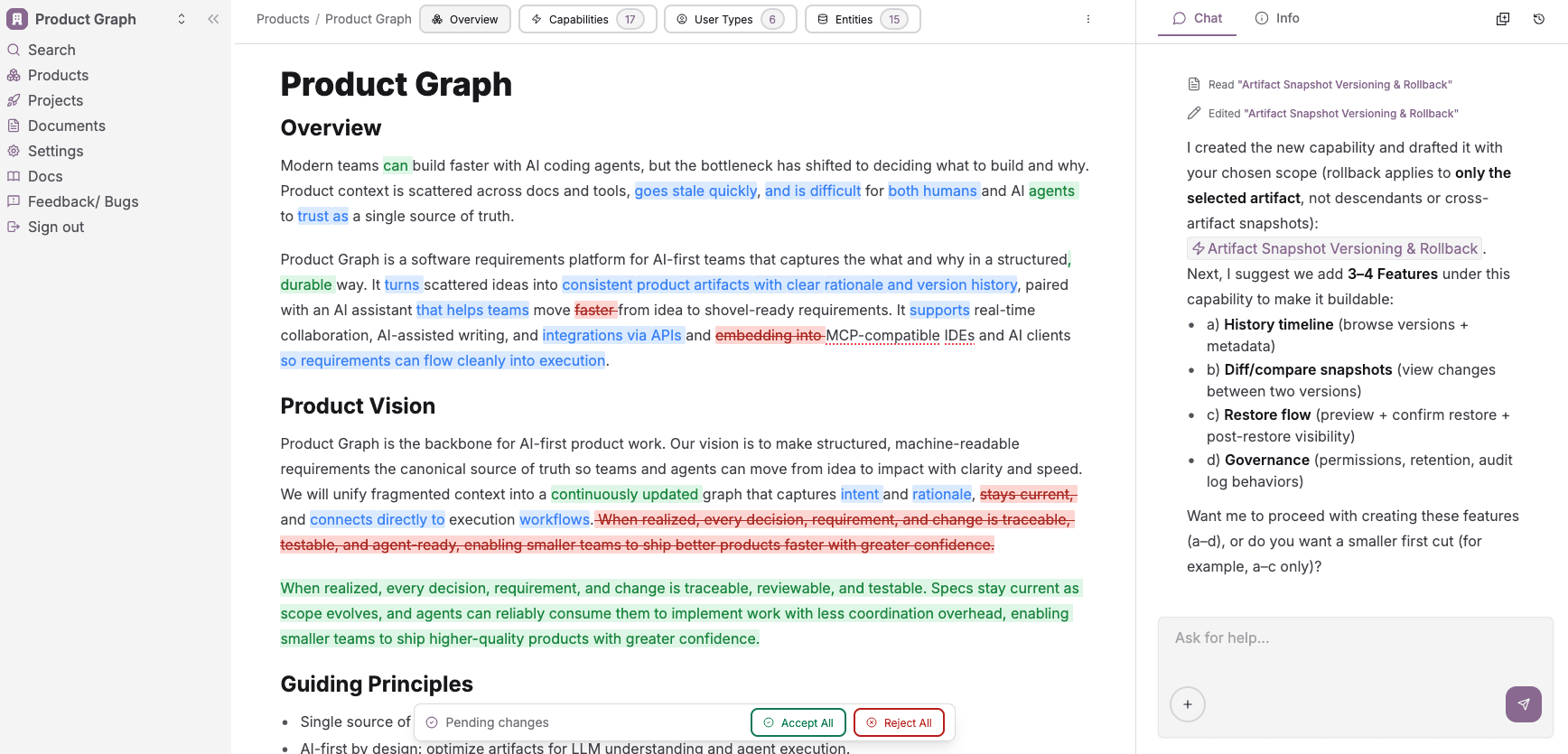 The software requirements workspace for AI-first teams
